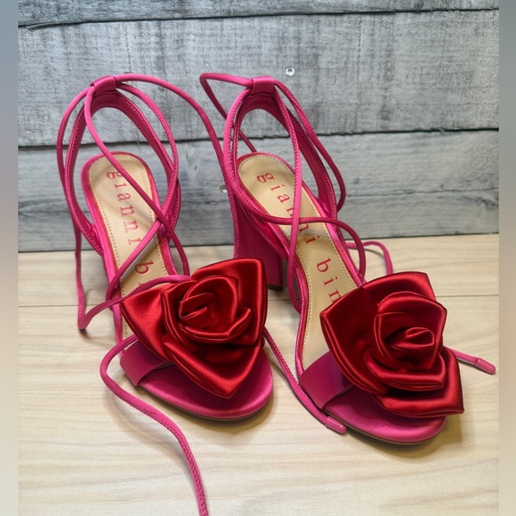 GIANNI BINI NWT  Gianni Bini Dakota Satin Flower Ankle Wrap Dress Sandals | - Picture 3 of 7